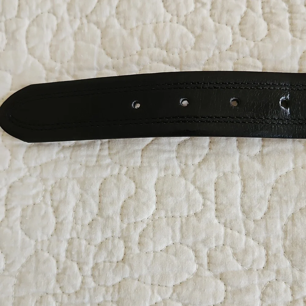BOSCA Men's Black Leather Dress Belt Sz 36 - Picture 9 of 13